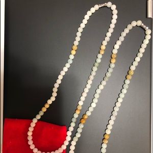2 GENUINE 20” JADE NECKLACES - NEW, NEVER WORN!!